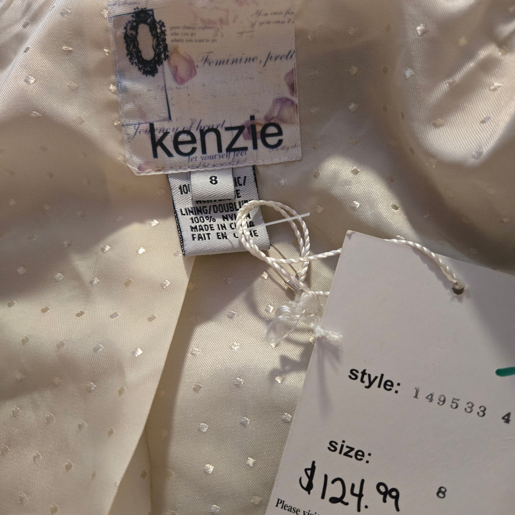 Kenzie Faux Fur Jacket Size 8 Taupe Brown Plush Coat