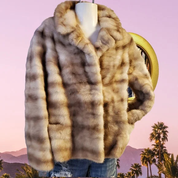 Vintage Lavender Mink Fur Jacket — Canadian Fur — Size SM