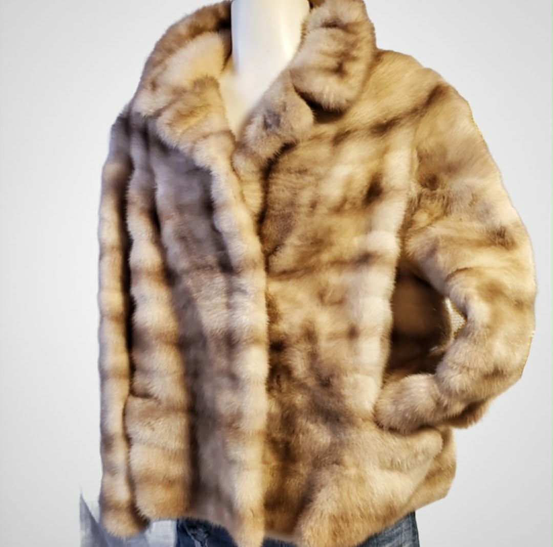 Vintage Lavender Mink Fur Jacket — Canadian Fur — Size SM