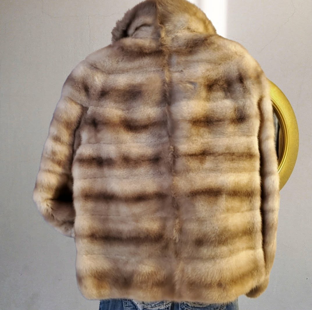 Vintage Lavender Mink Fur Jacket — Canadian Fur — Size SM