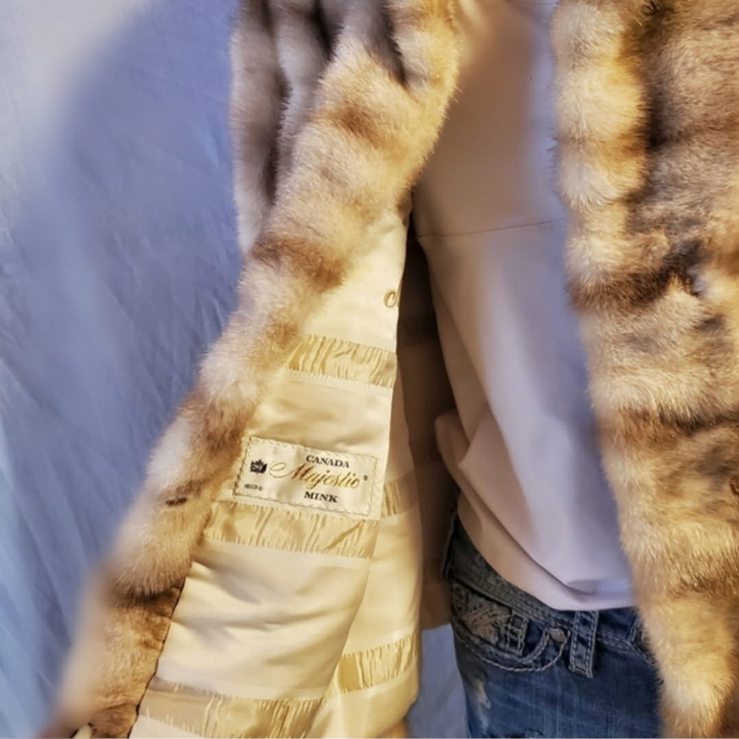 Vintage Lavender Mink Fur Jacket — Canadian Fur — Size SM