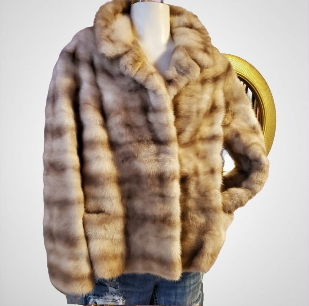 Vintage Lavender Mink Fur Jacket — Canadian Fur — Size SM