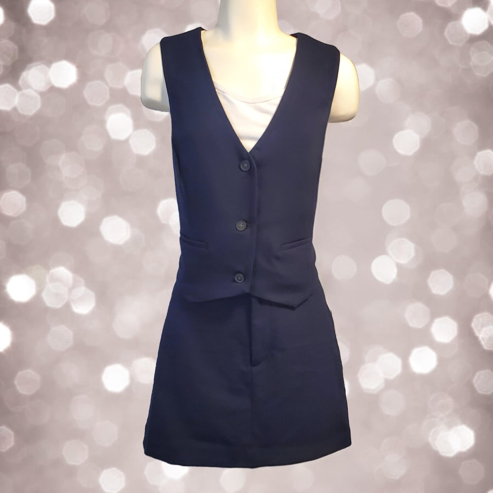 Gap Navy‎ Blue Vest and Skirt Set - Size 4