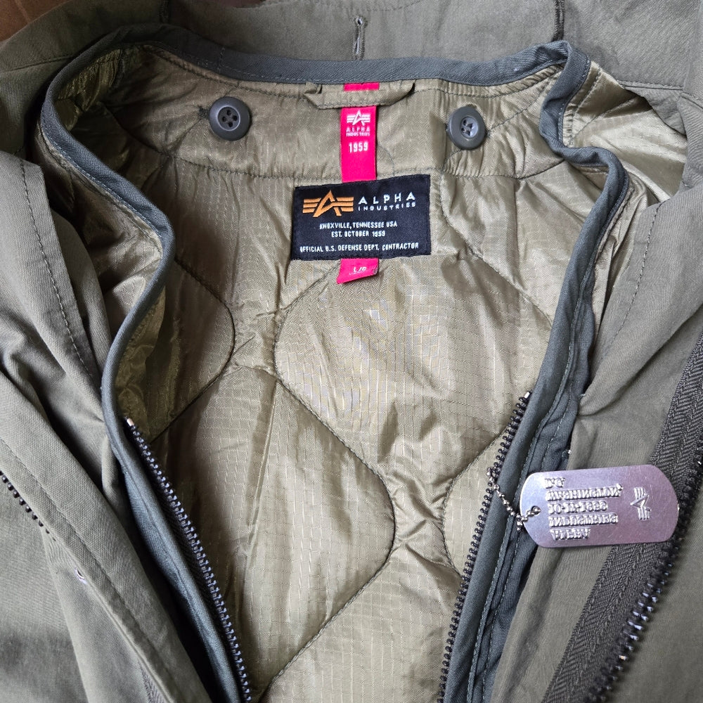 Alpha‎ Defender M-65 Parka with Removeable Liner - Men's NWT Size Large