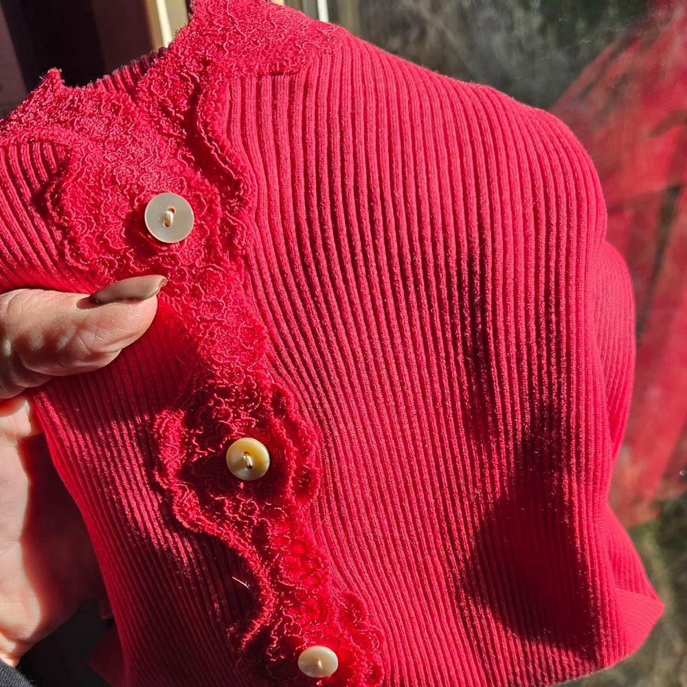 Rosemunde Silk‎ & Cotton Cardigan - Size Large