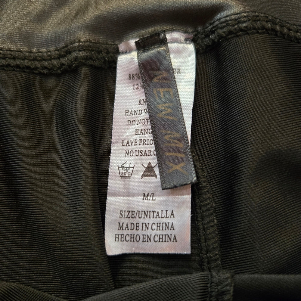 New Mix Stretch faux Leather‎ Leggings - Size M/L