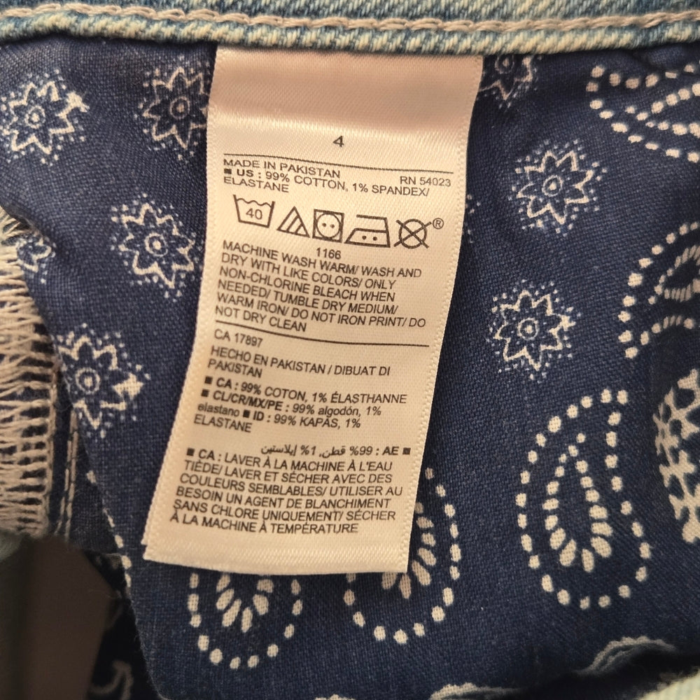 High Rise Denim Shorts - Size‎ 4