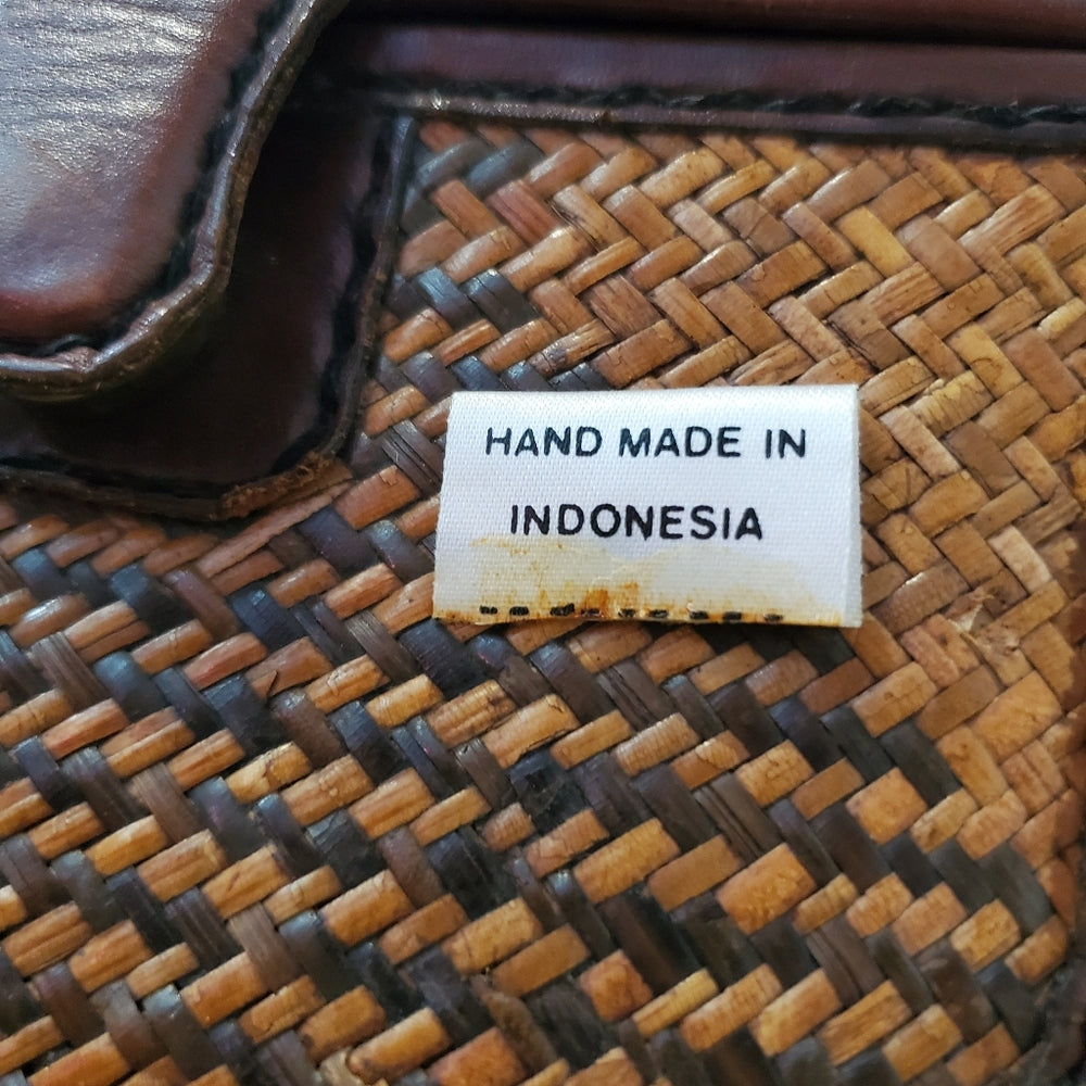 Lined Vintage‎ Woven Crossbody Bag