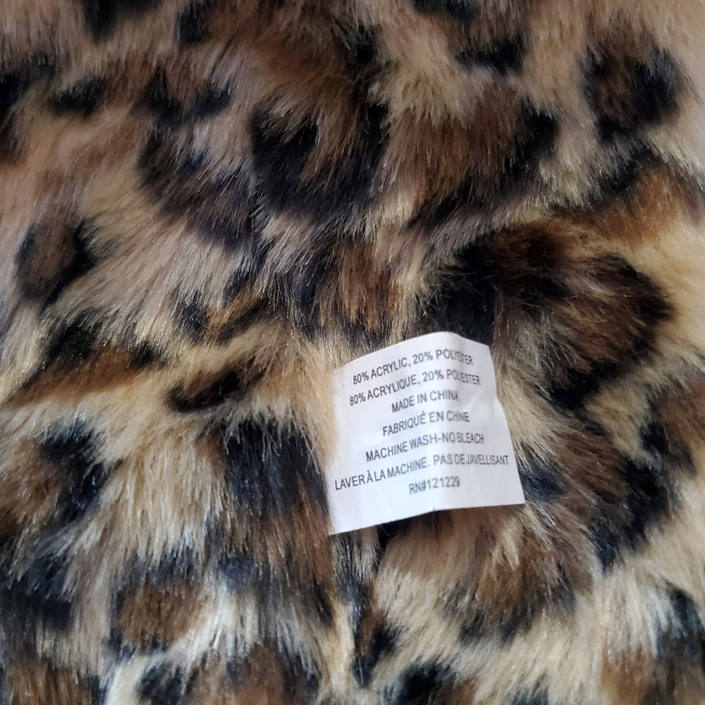 Leopard Print Faux‎ Fur Scarf