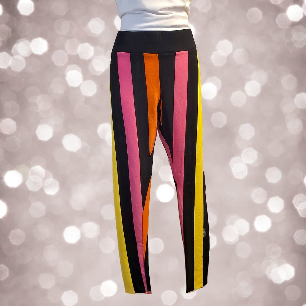 Hebbeding Colorful Striped Leggings -‎ Size Large