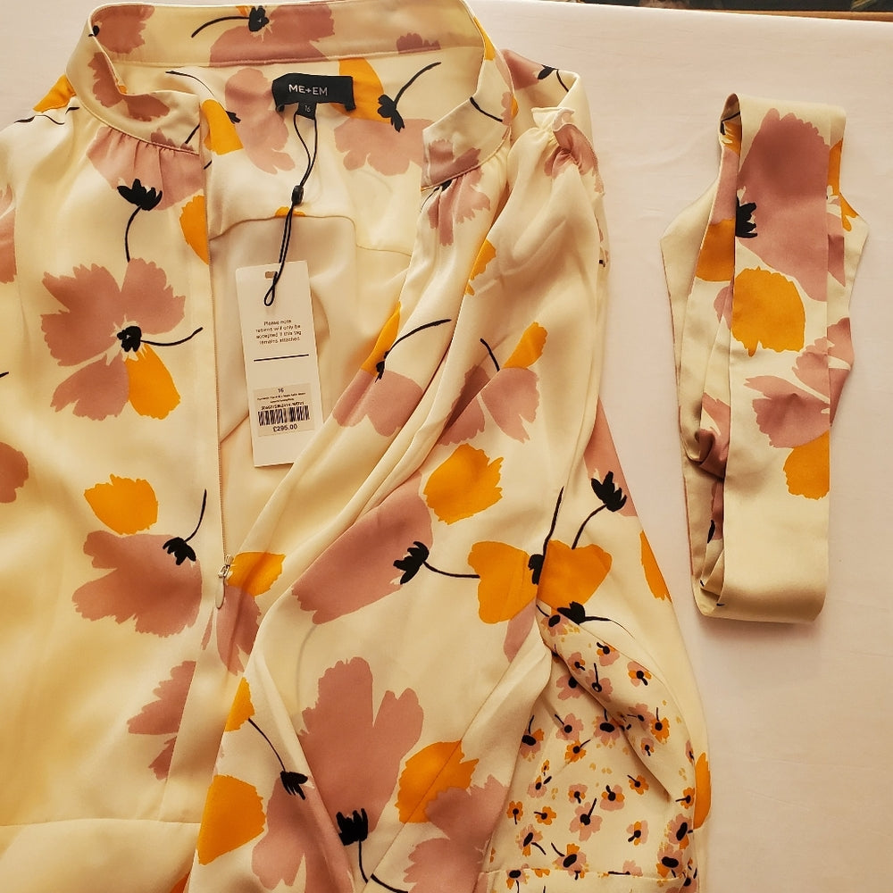 Me + Em Floral Long Sleeve Maxi Dress - Size 16‎