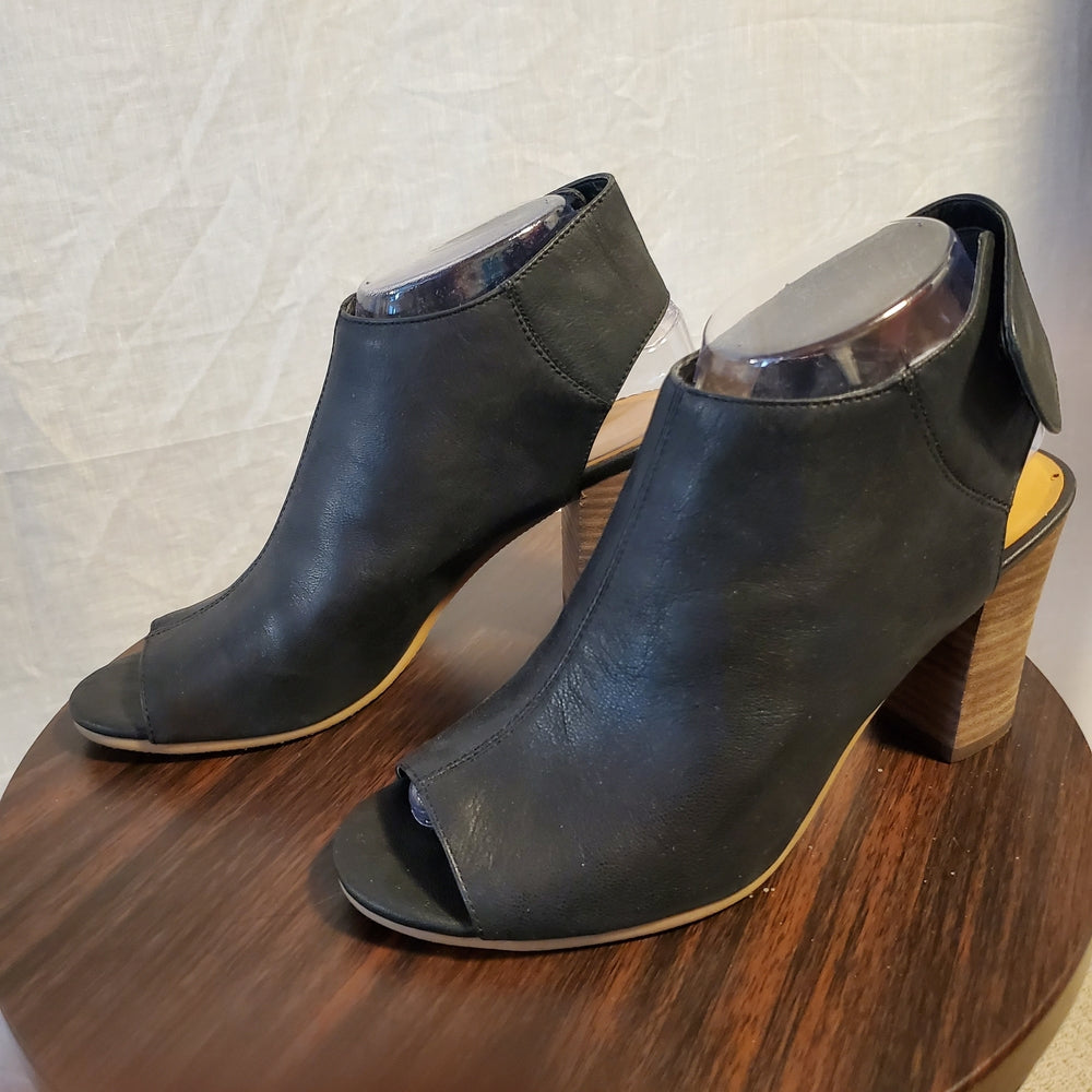 Nine West‎ Black Peep-Toe Ankle Boots - Size 7.5