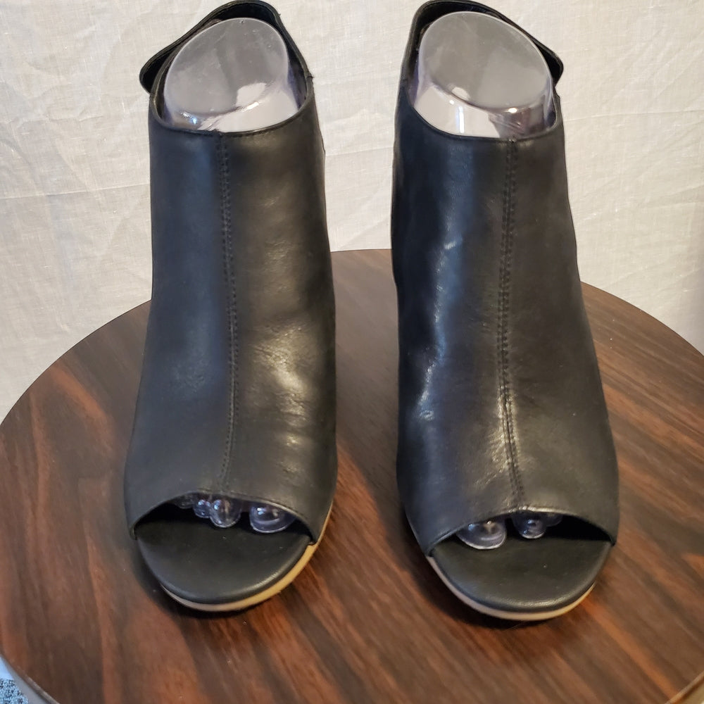 Nine West‎ Black Peep-Toe Ankle Boots - Size 7.5