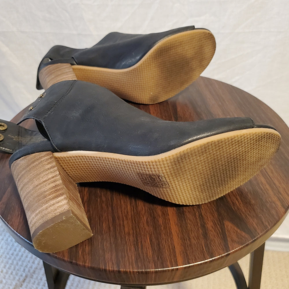 Nine West‎ Black Peep-Toe Ankle Boots - Size 7.5