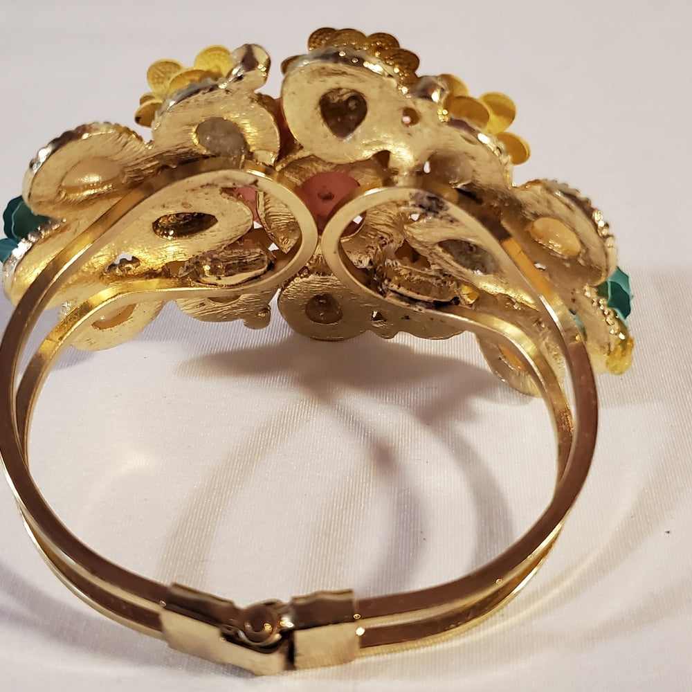 Floral Cuff Costume Bracelet