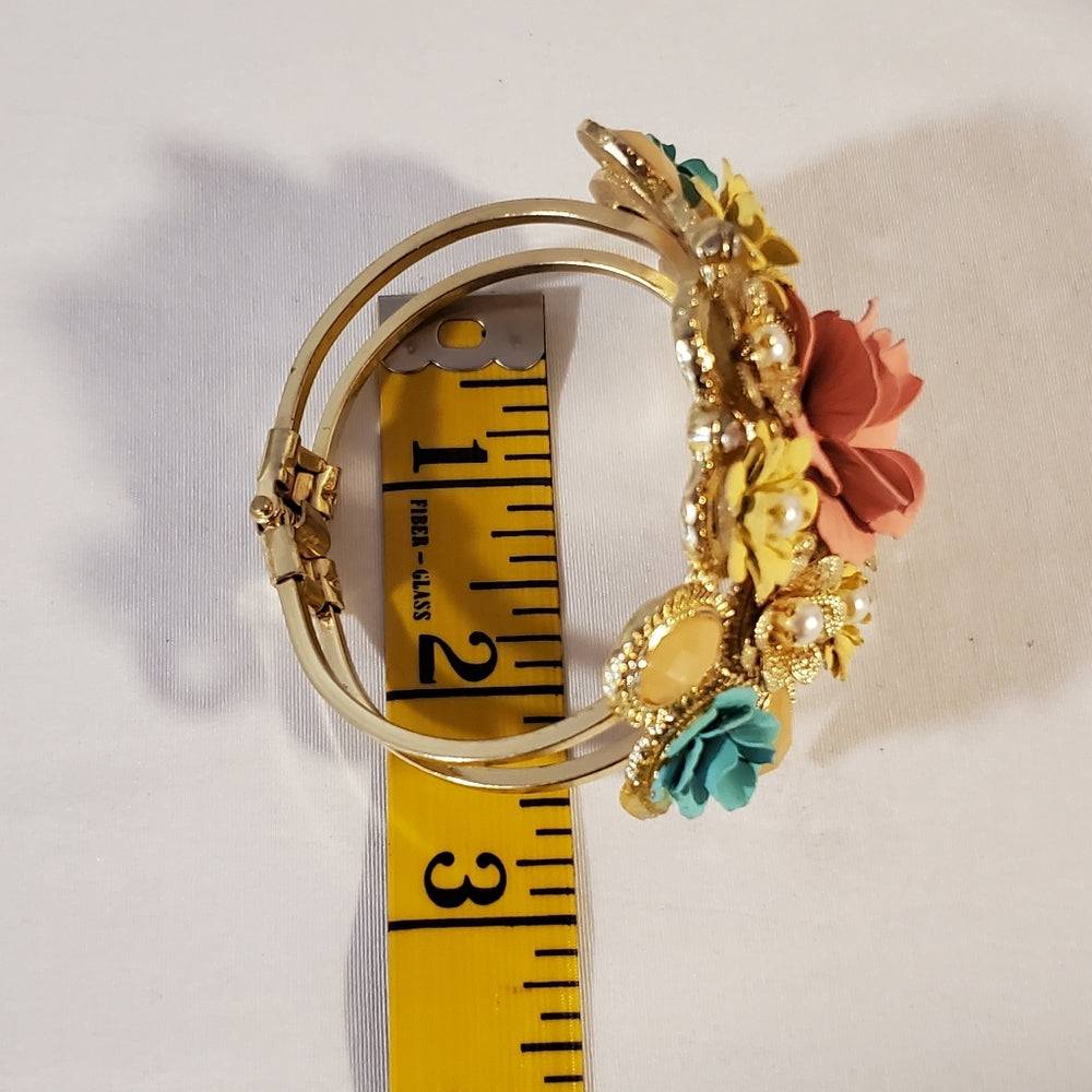 Floral Cuff Costume Bracelet