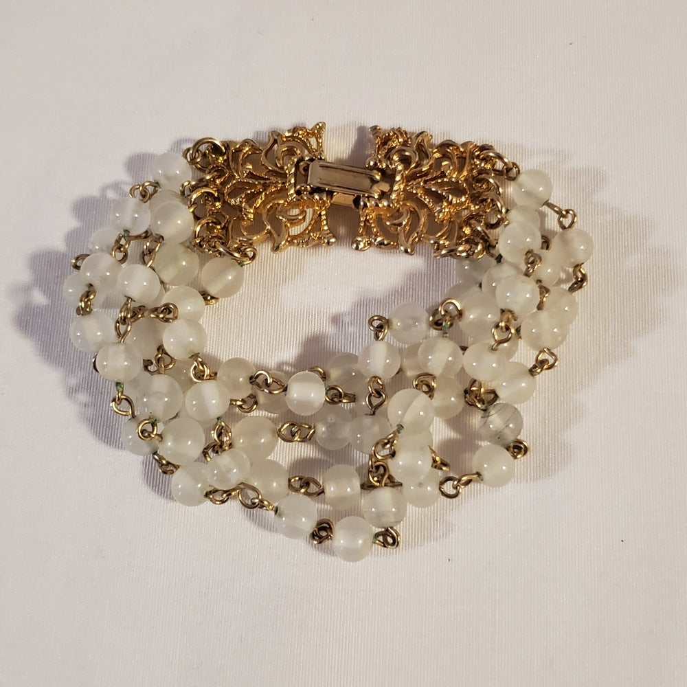 Vintage Milk Glass Bracelet