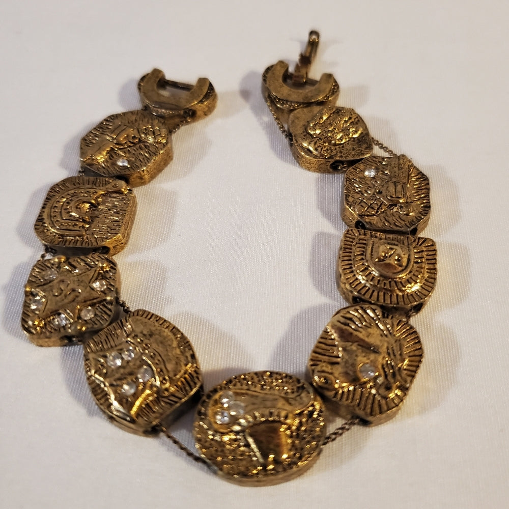 Vintage Gold Tone Link Bracelet