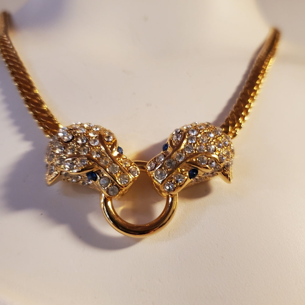 Vintage Panther Necklace & Earings