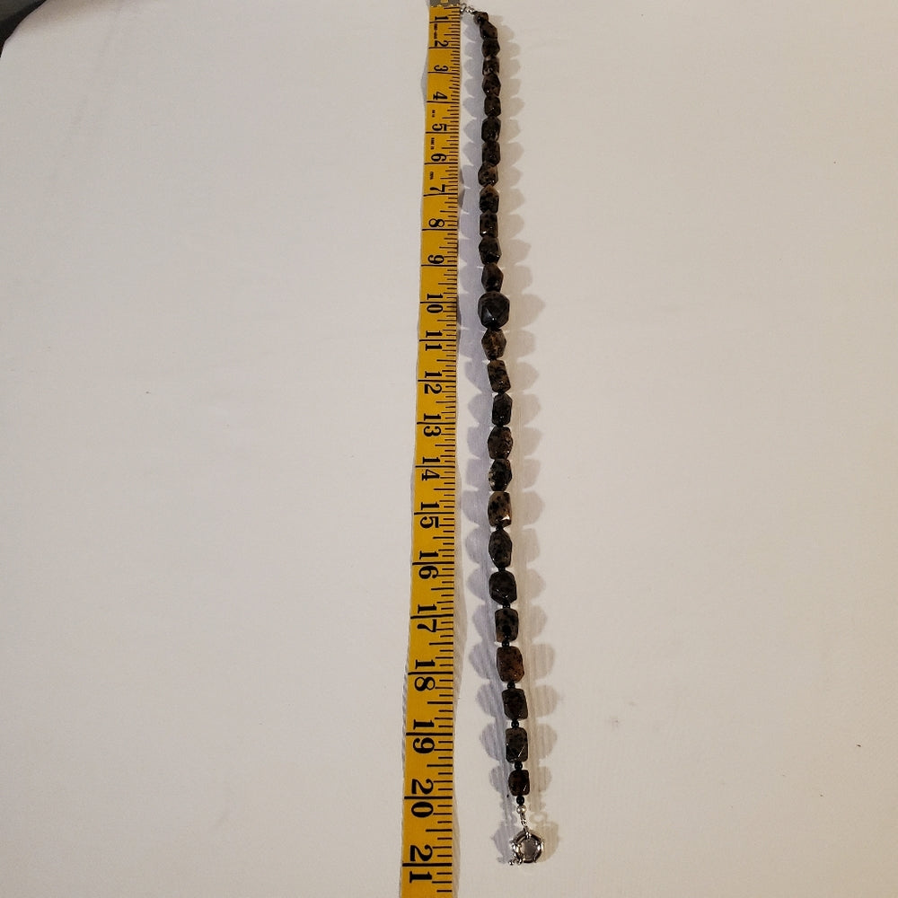 Leopard Jasper Style Beaded Necklace