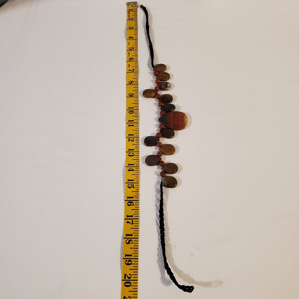 Jasper & Agate Style Pendant Necklace