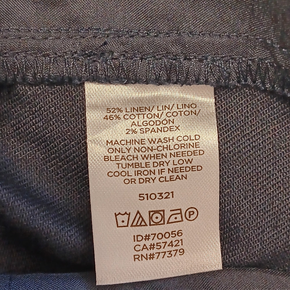 Ann Taylor Cropped Linen Pants -‎ Size 0