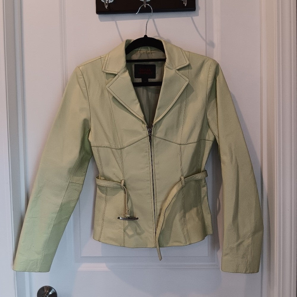 Oscar Leopold Leather Jacket - Size Small‎