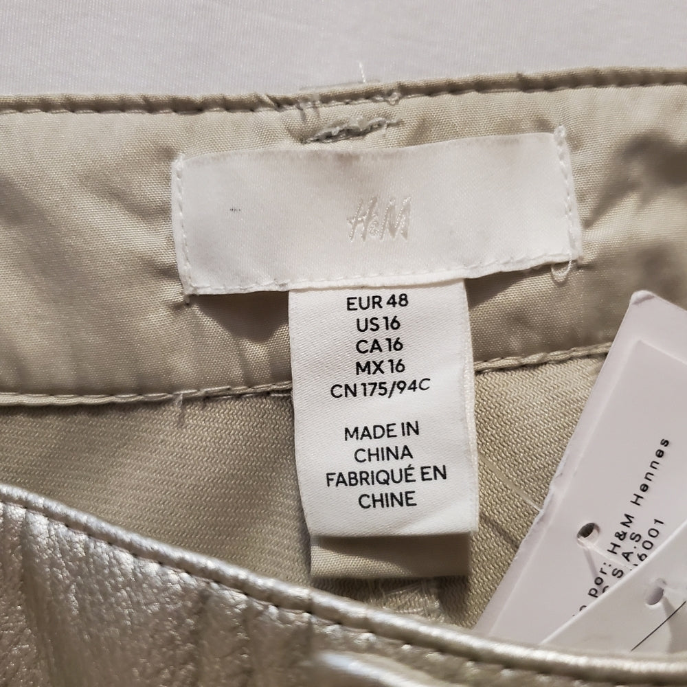 H & M Silver Pant - Size 16