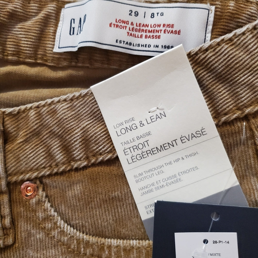 Low Rise Corduroy Long & Lean Jeans