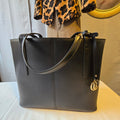 Black Vegan Leather Tote Bag -‎ NWOT