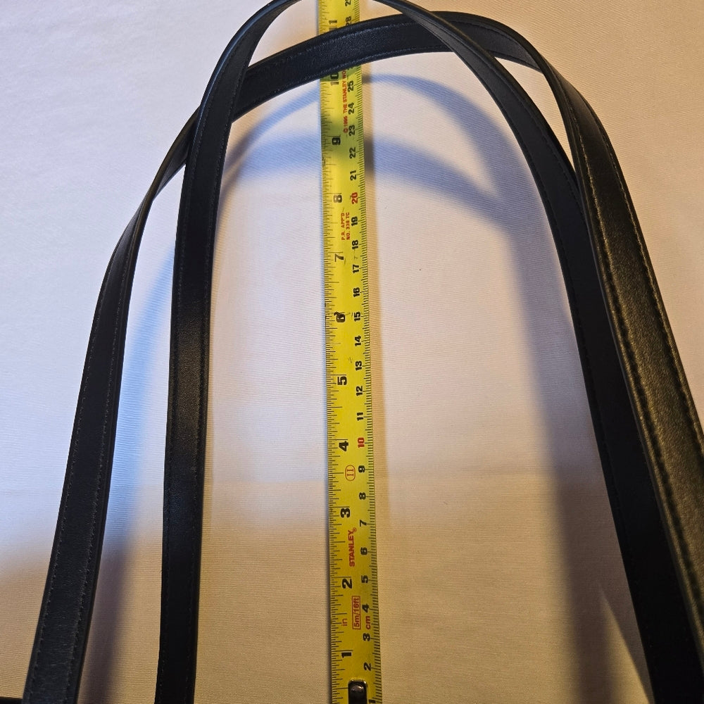 Black Vegan Leather Tote Bag -‎ NWOT