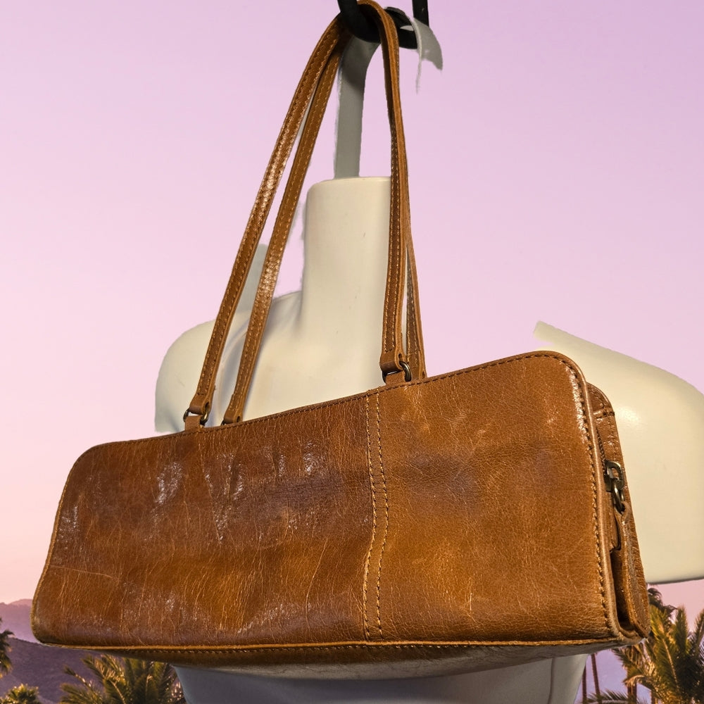 Pegabo‎ Vintage Leather East-West Shoulder Bag