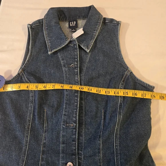 GAP Sleeveless Denim Shirt Dress - Size Medium