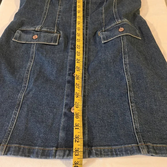 GAP Sleeveless Denim Shirt Dress - Size Medium