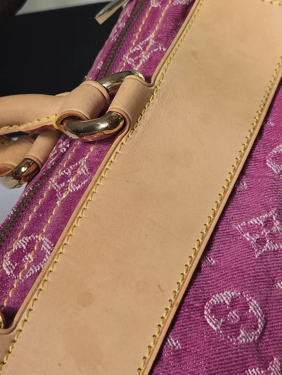 Extremely Rare** Louis Vuitton Pink Monogram Denim Neo Speedy