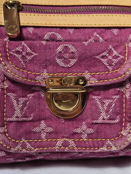Extremely Rare** Louis Vuitton Pink Monogram Denim Neo Speedy