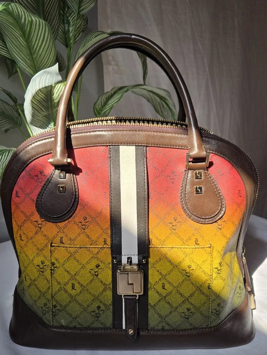 L.A.M.B. by Gwen Stefani Rasta Gradient Monogram Speedy-Style Satchel