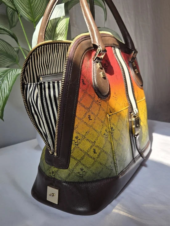 L.A.M.B. by Gwen Stefani Rasta Gradient Monogram Speedy-Style Satchel
